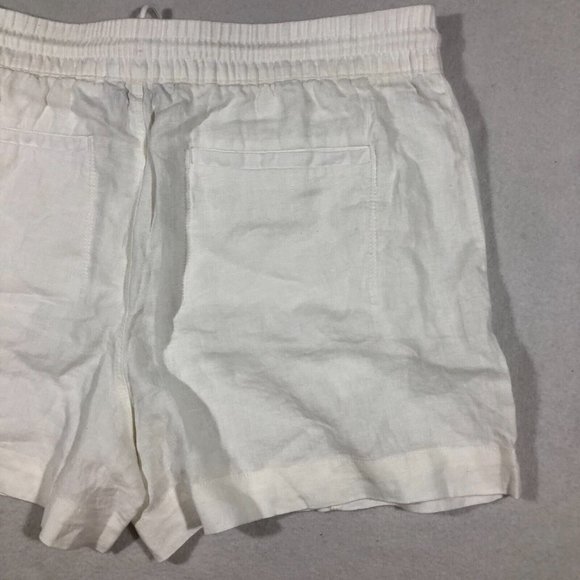 NEW Athleta Womens 14 Retreat Linen Shorts Calla Lily Ivory 100% Linen NWT $69 - Picture 8 of 13
